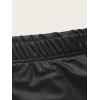 imageFloerns Womens Plus Size Stretchy Faux Leather Ruched Bodycon Mini SkirtBlack