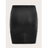 imageFloerns Womens Plus Size Stretchy Faux Leather Ruched Bodycon Mini SkirtBlack