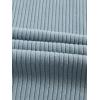 imageFloerns Womens Short Sleeve V Neck Striped Trim Rib Knit Bodycon T Shirt Mini DressBlue