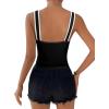 imageFloerns Womens Solid Criss Cross Halter Top Sleeveless Tee ShirtBlack Ink