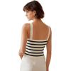 imageFloerns Womens Solid Criss Cross Halter Top Sleeveless Tee ShirtBlack and White