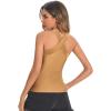imageFloerns Womens Solid Criss Cross Halter Top Sleeveless Tee ShirtBrown