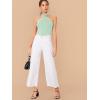 imageFloerns Womens Solid Criss Cross Halter Top Sleeveless Tee ShirtLight Green
