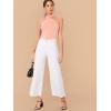 imageFloerns Womens Solid Criss Cross Halter Top Sleeveless Tee ShirtLight Pink