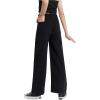 imageFloerns Girls High Waisted Straight Leg Jeans Denim Long Pants with PocketBlack