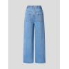 imageFloerns Girls High Waisted Straight Leg Jeans Denim Long Pants with PocketBlue Butterfly