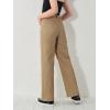 imageFloerns Girls High Waisted Straight Leg Jeans Denim Long Pants with PocketKhaki