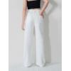 imageFloerns Girls High Waisted Straight Leg Jeans Denim Long Pants with PocketWhite