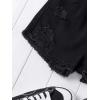 imageFloerns Girls Ripped Raw Trim Shorts High Waist Straight Leg Denim ShortsBlack