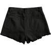 imageFloerns Girls Ripped Raw Trim Shorts High Waist Straight Leg Denim ShortsBlack Ink