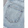 imageFloerns Girls Ripped Raw Trim Shorts High Waist Straight Leg Denim ShortsPale Blue