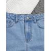 imageFloerns Girls Ripped Raw Trim Shorts High Waist Straight Leg Denim ShortsPastel Blue
