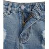 imageFloerns Girls Ripped Raw Trim Shorts High Waist Straight Leg Denim ShortsSky Blue