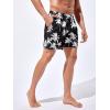 imageFloerns Mens Boho Swim Trunks Graphic Print Drawstring Waist Shorts Bathing SuitA Black and White