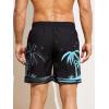 imageFloerns Mens Boho Swim Trunks Graphic Print Drawstring Waist Shorts Bathing SuitBlack Blue Tree