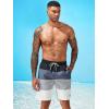 imageFloerns Mens Boho Swim Trunks Graphic Print Drawstring Waist Shorts Bathing SuitBlack Grey White