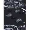 imageFloerns Mens Boho Swim Trunks Graphic Print Drawstring Waist Shorts Bathing SuitBlack Ink Paisley