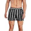 imageFloerns Mens Boho Swim Trunks Graphic Print Drawstring Waist Shorts Bathing SuitBlack Ink Striped