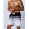 imageFloerns Mens Boho Swim Trunks Graphic Print Drawstring Waist Shorts Bathing SuitBlack Ombre
