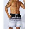 imageFloerns Mens Boho Swim Trunks Graphic Print Drawstring Waist Shorts Bathing SuitBlack Ombre
