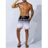 imageFloerns Mens Boho Swim Trunks Graphic Print Drawstring Waist Shorts Bathing SuitBlack Ombre