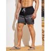 imageFloerns Mens Boho Swim Trunks Graphic Print Drawstring Waist Shorts Bathing SuitBlack Striped R