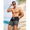 imageFloerns Mens Boho Swim Trunks Graphic Print Drawstring Waist Shorts Bathing SuitBlack Striped R