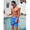 imageFloerns Mens Boho Swim Trunks Graphic Print Drawstring Waist Shorts Bathing SuitBlue Striped