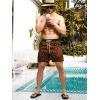 imageFloerns Mens Boho Swim Trunks Graphic Print Drawstring Waist Shorts Bathing SuitBrown Leopard