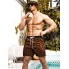 imageFloerns Mens Boho Swim Trunks Graphic Print Drawstring Waist Shorts Bathing SuitBrown Leopard