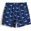 imageFloerns Mens Boho Swim Trunks Graphic Print Drawstring Waist Shorts Bathing SuitDeep Blue Shark