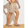 imageFloerns Mens Boho Swim Trunks Graphic Print Drawstring Waist Shorts Bathing SuitKhaki Tree