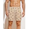 imageFloerns Mens Boho Swim Trunks Graphic Print Drawstring Waist Shorts Bathing SuitKhaki Tree