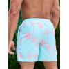imageFloerns Mens Boho Swim Trunks Graphic Print Drawstring Waist Shorts Bathing SuitMint Blue