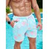imageFloerns Mens Boho Swim Trunks Graphic Print Drawstring Waist Shorts Bathing SuitMint Blue