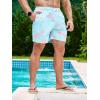 imageFloerns Mens Boho Swim Trunks Graphic Print Drawstring Waist Shorts Bathing SuitMint Blue