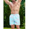 imageFloerns Mens Boho Swim Trunks Graphic Print Drawstring Waist Shorts Bathing SuitMint Blue