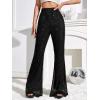 imageFloerns Womens Sequin High Waist Flare Leg Pants Bell Bottom Club TrousersA Black