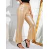 imageFloerns Womens Sequin High Waist Flare Leg Pants Bell Bottom Club TrousersApricot