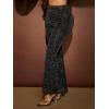 imageFloerns Womens Sequin High Waist Flare Leg Pants Bell Bottom Club TrousersBlack Jade