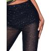 imageFloerns Womens Sequin High Waist Flare Leg Pants Bell Bottom Club TrousersBlack Solid