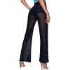 imageFloerns Womens Sequin High Waist Flare Leg Pants Bell Bottom Club TrousersBlack Solid