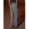 imageFloerns Womens Sequin High Waist Flare Leg Pants Bell Bottom Club TrousersJet Black