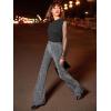 imageFloerns Womens Sequin High Waist Flare Leg Pants Bell Bottom Club TrousersJet Black