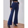 imageFloerns Womens Sequin High Waist Flare Leg Pants Bell Bottom Club TrousersNavy Blue