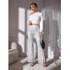 imageFloerns Womens Sequin High Waist Flare Leg Pants Bell Bottom Club TrousersSilver