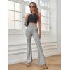 imageFloerns Womens Sequin High Waist Flare Leg Pants Bell Bottom Club TrousersSilver Solid