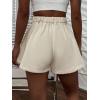 imageFloerns Womens Solid High Waisted Wide Leg Casual Pleated Shorts with PocketApricot