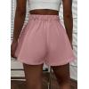 imageFloerns Womens Solid High Waisted Wide Leg Casual Pleated Shorts with PocketDusty Pink