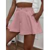 imageFloerns Womens Solid High Waisted Wide Leg Casual Pleated Shorts with PocketDusty Pink